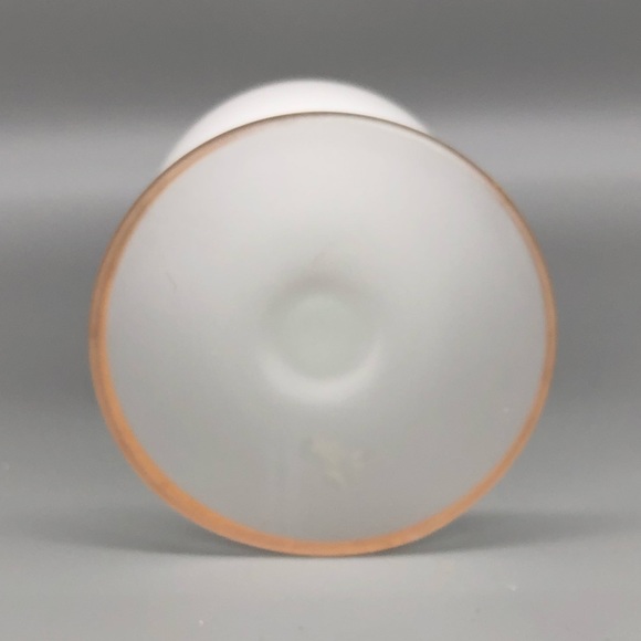 Vintage Italian Frosted Glass Slender Vase with Gold Lined Rim - Picture 8 of 9